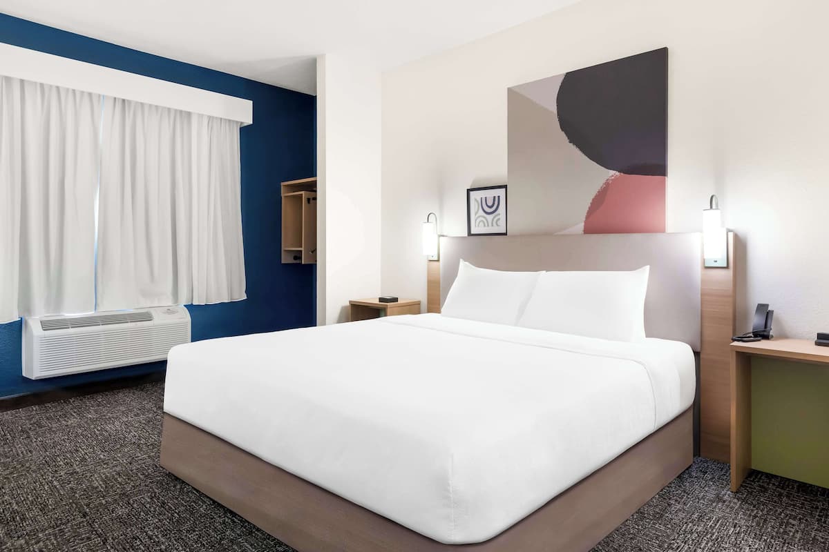 Room, 1 King Bed, Accessible (Mobility, Roll-In Shower) | Desk, iron/ironing board, free WiFi, bed sheets