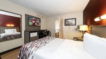 Desk, blackout drapes, free cribs/infant beds, rollaway beds