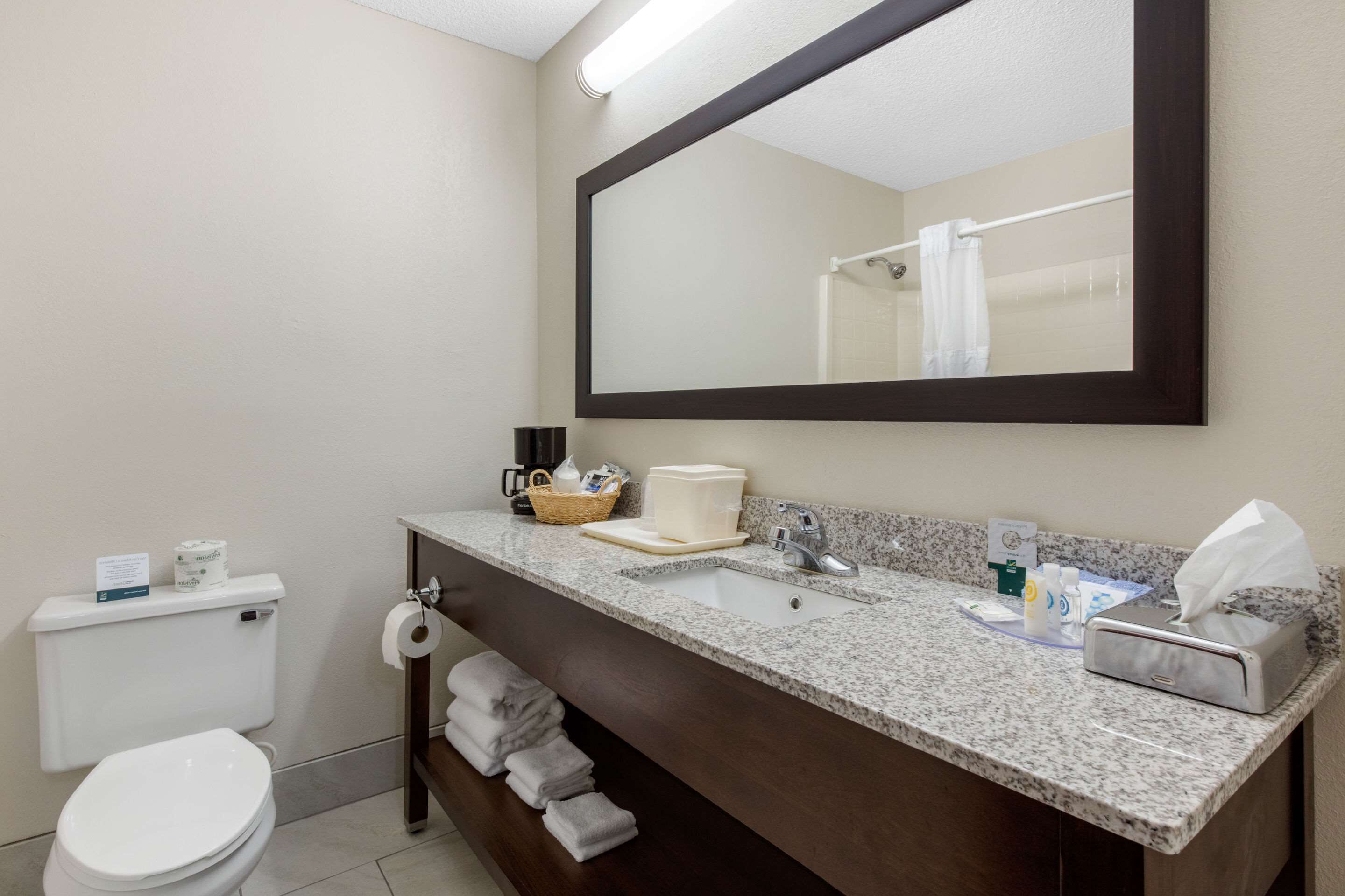 standard room, 1 king bed, non smoking | bathroom | combined shower/bathtub, free toiletries, hair dryer, towels