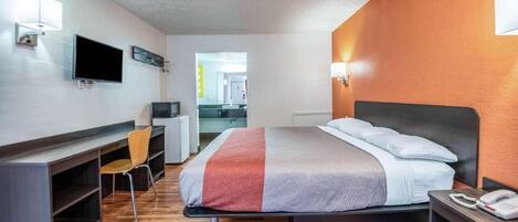 Desk, iron/ironing board, free WiFi, bed sheets