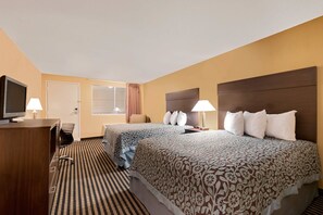 Standard Room, 2 Queen Beds | Desk, blackout drapes, iron/ironing board, free WiFi