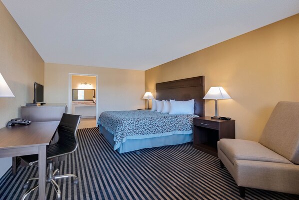 Desk, blackout curtains, iron/ironing board, free WiFi