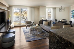 55-inch flat-screen TV with cable channels, TV, Netflix