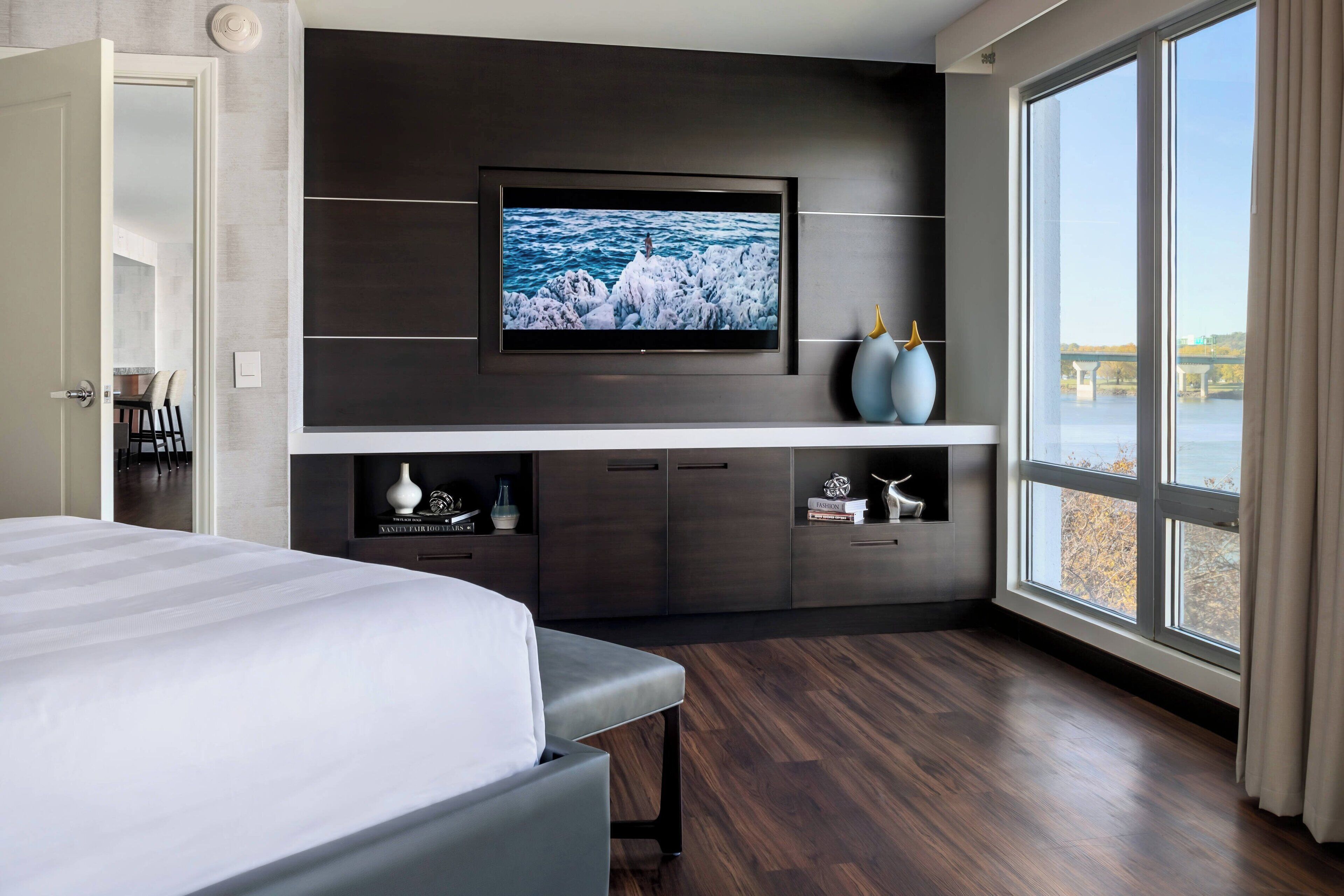 Presidential Suite, 1 King Bed, River View | Premium bedding, in-room safe, desk, laptop workspace