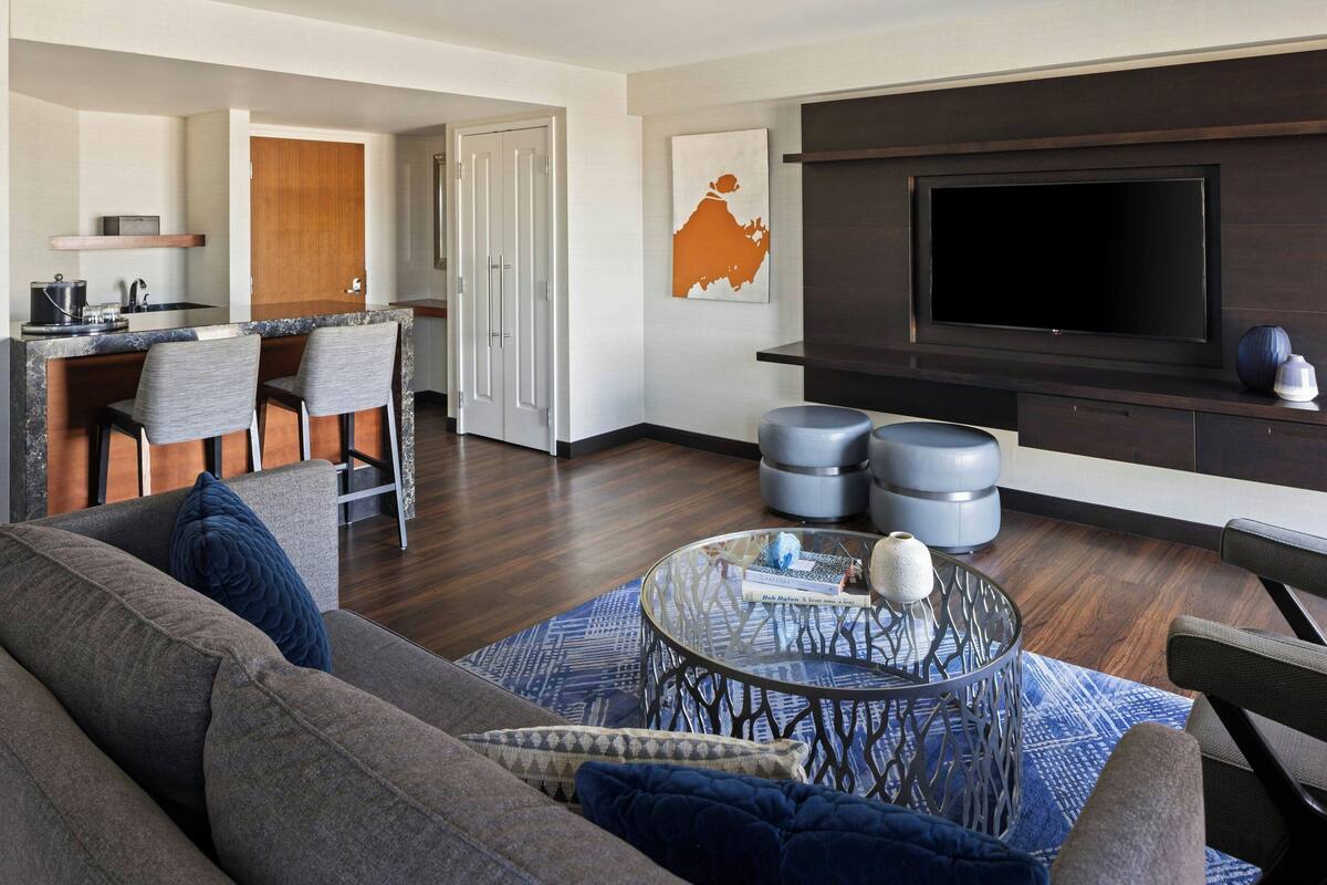 55-inch flat-screen tv with cable channels, tv, netflix