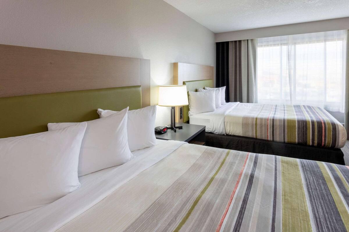 Premium bedding, down comforters, pillowtop beds, desk