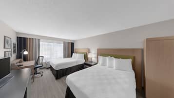 Premium bedding, down duvets, pillow-top beds, desk