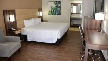 Desk, blackout curtains, iron/ironing board, free WiFi