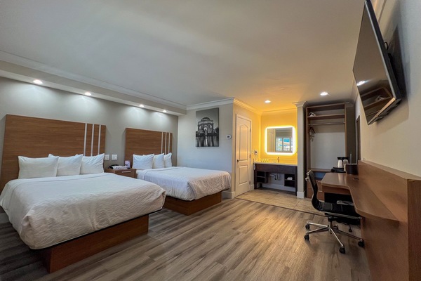 Premium Room, 2 Double Beds, Non Smoking | Hypo-allergenic bedding available, pillowtop beds, soundproofing