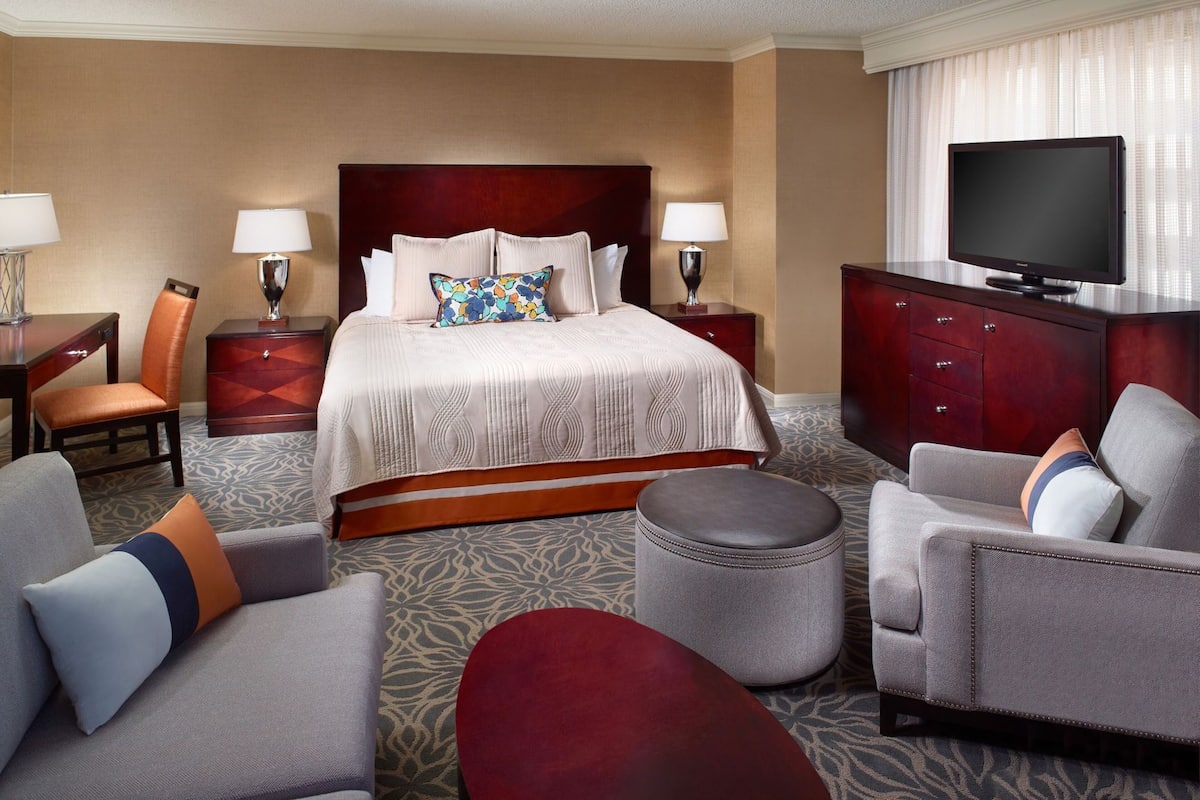 Premium bedding, down duvets, pillow-top beds, in-room safe