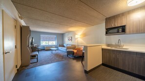 1 bedroom, desk, blackout curtains, iron/ironing board