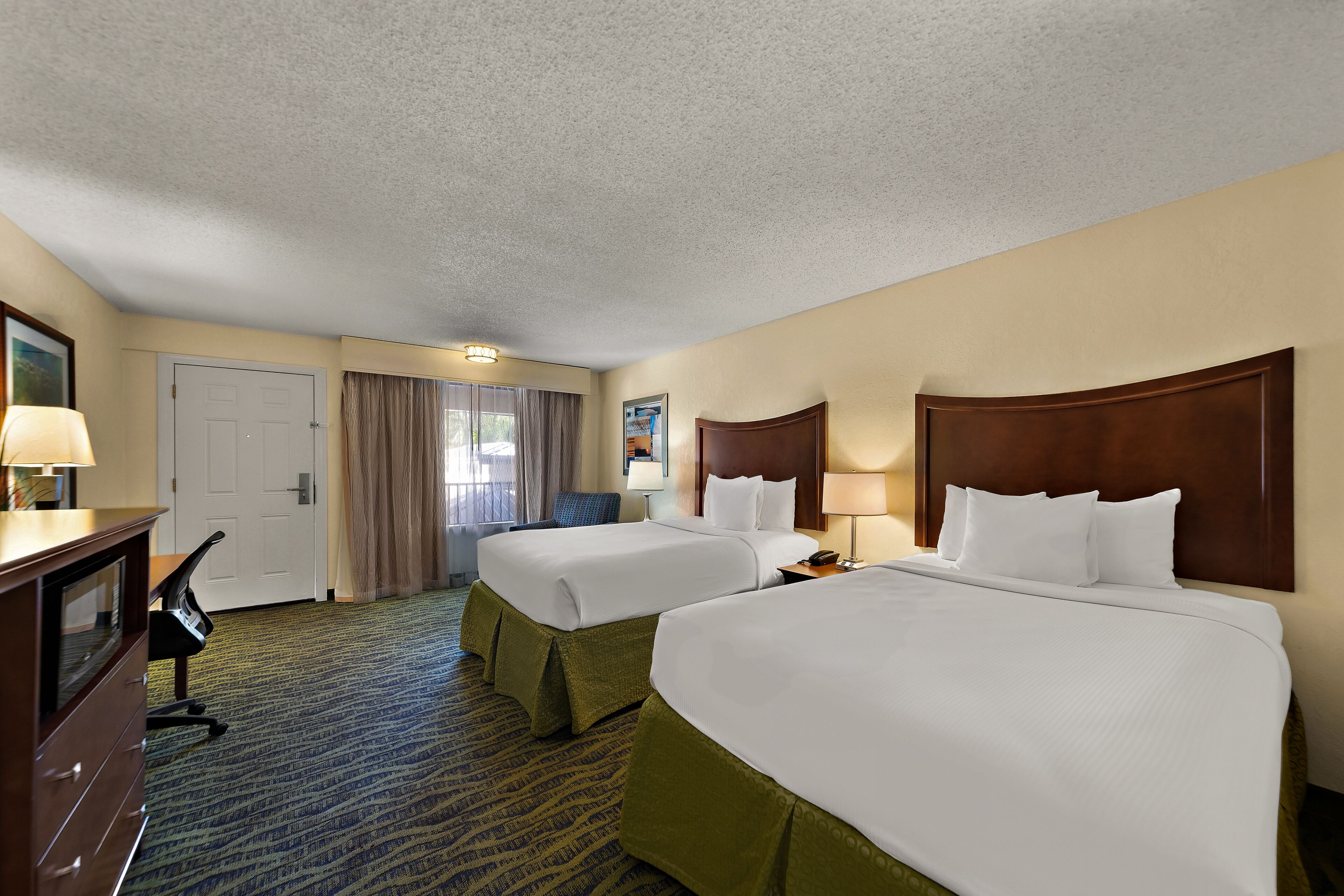 standard room, 2 double beds, non smoking | desk, laptop workspace, iron/ironing board, free wifi