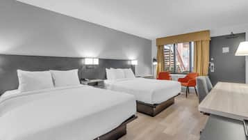 Superior Room, 2 Queen Beds, Pool Access | Premium bedding, desk, laptop workspace, blackout drapes