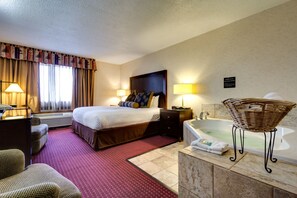 Superior Suite, 1 King Bed | Premium bedding, down comforters, desk, laptop workspace - Fireside Inn & Suites (Devils Lake)