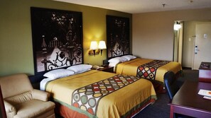 Standard Room, 2 Queen Beds | In-room safe, desk, iron/ironing board, free cribs/infant beds