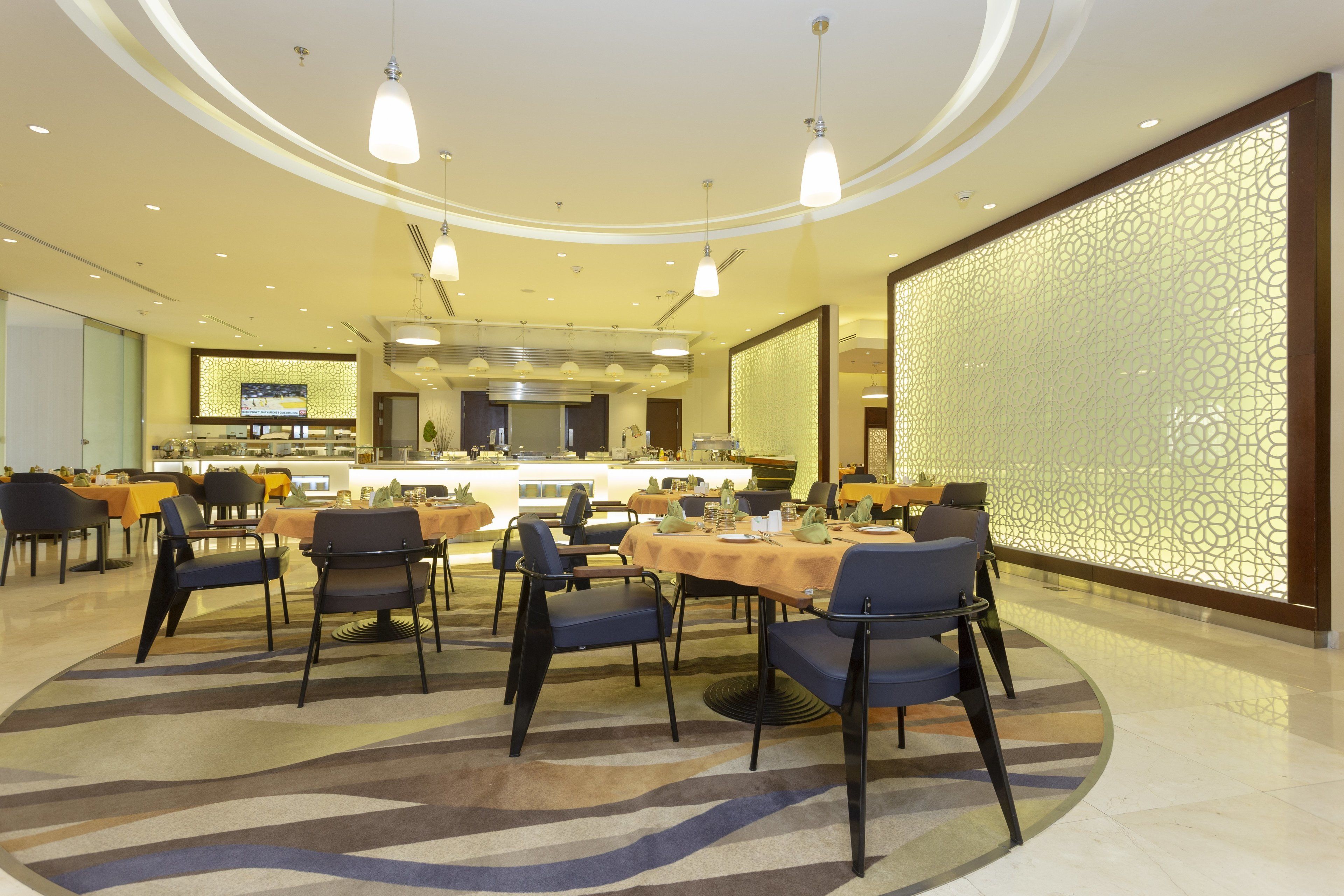 Frokost, lunsj og middag serveres, retter fra midtøsten 