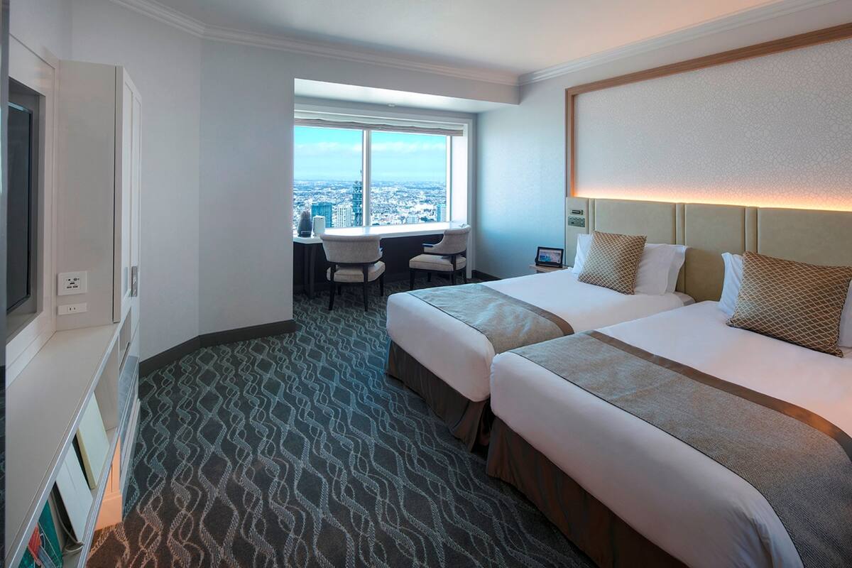Sky Resort Floor Atelier Comfort Twin Room, City View, Non Smoking (60-64th floor) | In-room safe, desk, blackout curtains, soundproofing