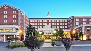 A large, multi-story hotel with a prominent entrance and a bell tower. - The Westin Governor Morris, Morristown (Morristown)