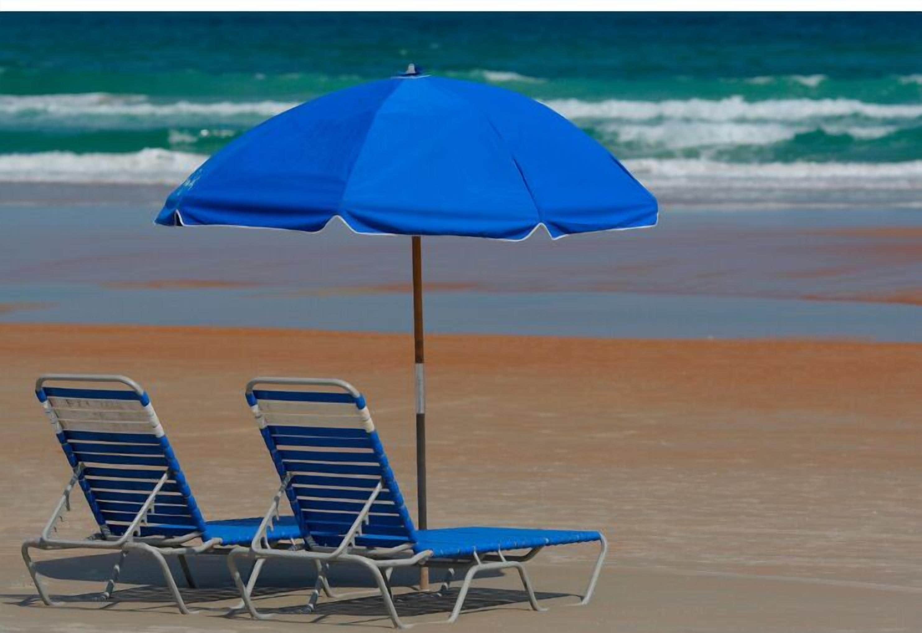 On the beach, white sand