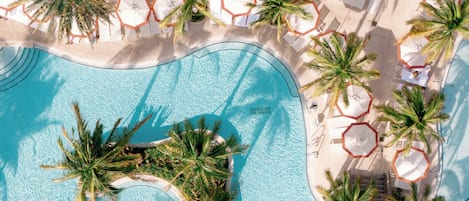 3 outdoor pools, pool cabanas (surcharge), pool umbrellas
