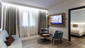 Junior Suite, 1 King Bed with Sofa bed | Premium bedding, down comforters, memory foam beds, minibar