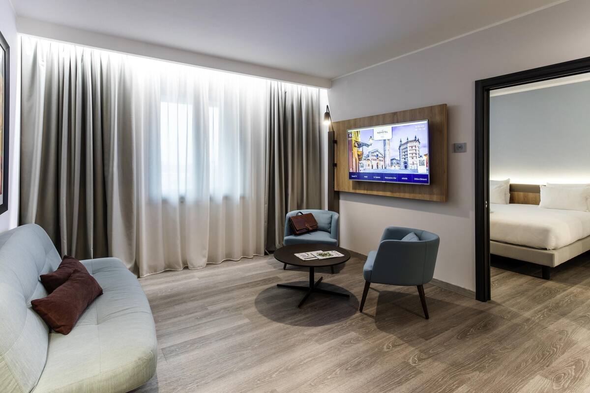 Junior Suite, 1 King Bed with Sofa bed | Premium bedding, down comforters, memory foam beds, minibar