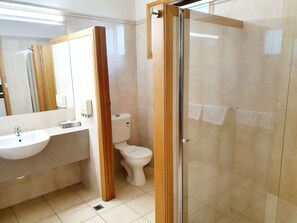 Deluxe Family Room | Bathroom | Free toiletries, hair dryer, towels, soap