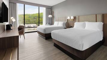 Premium Room, 2 Queen Beds, Mountain View | Premium bedding, pillow-top beds, in-room safe, desk