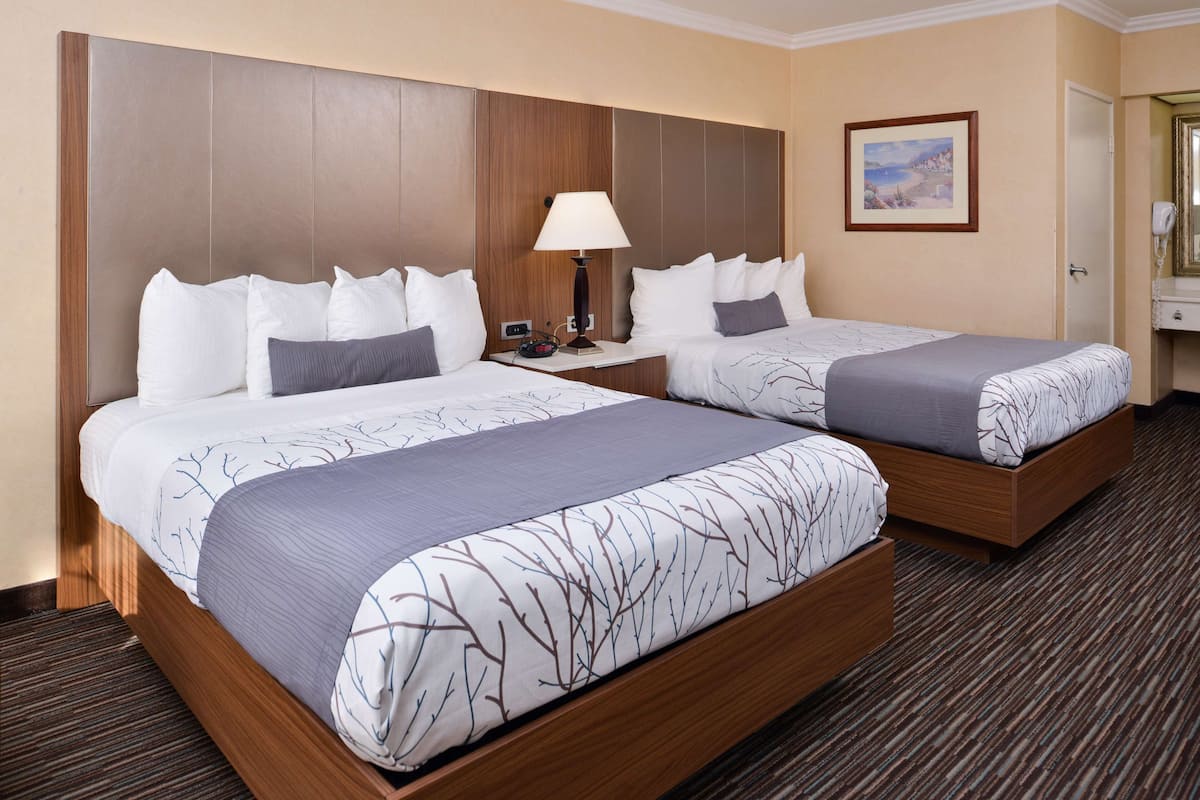 Standard Room, 2 Queen Beds, Accessible, Bathtub | In-room safe, desk, laptop workspace, iron/ironing board
