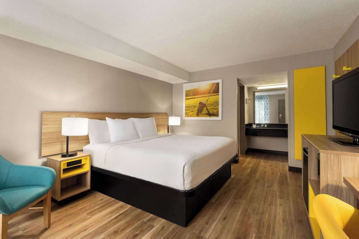Blackout drapes, iron/ironing board, WiFi (free), alarm clocks