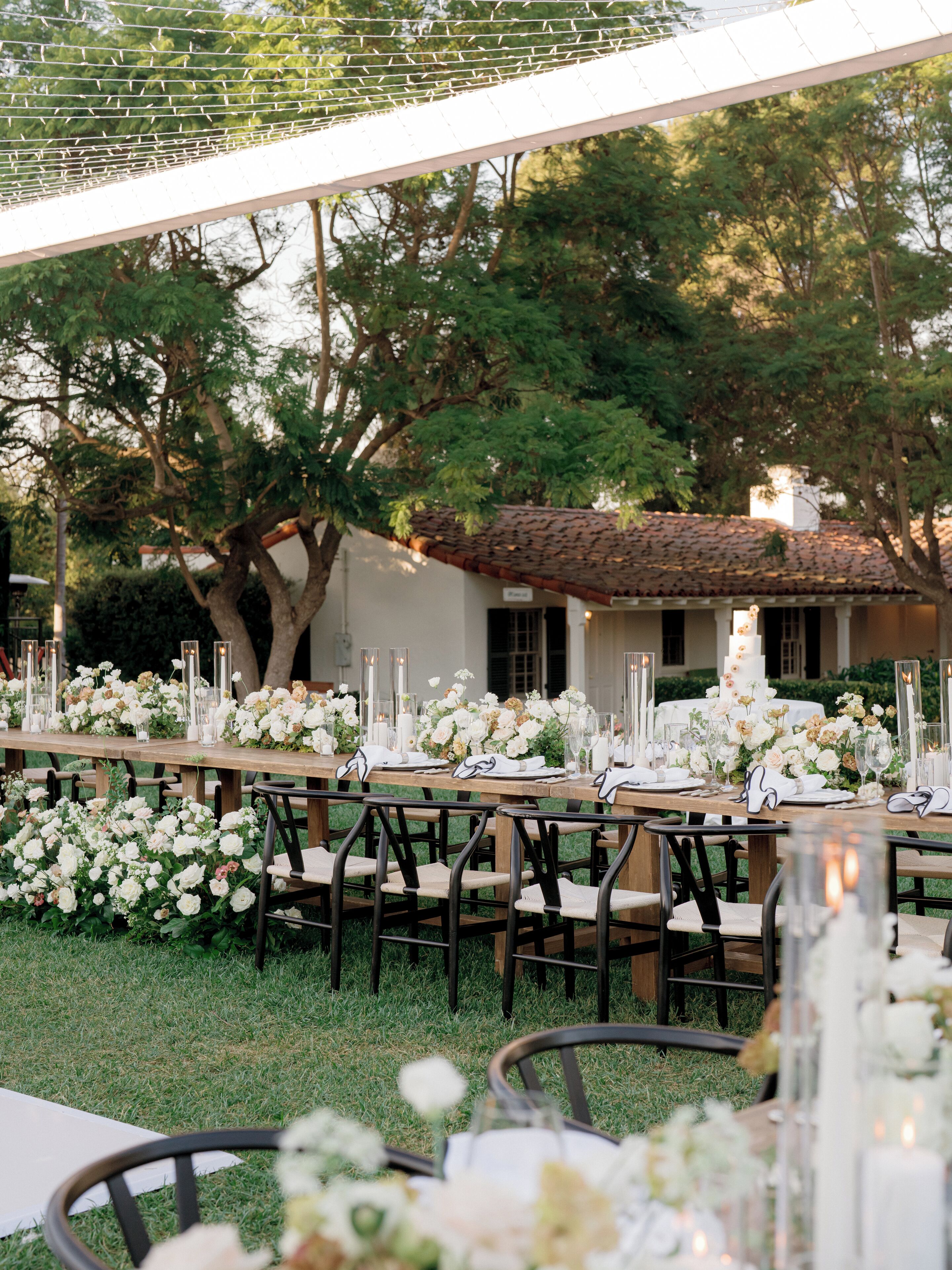 Outdoor wedding area