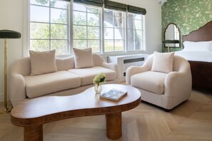 55-inch flat-screen TV with satellite channels, TV