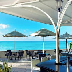 On the beach, snorkeling, beach bar