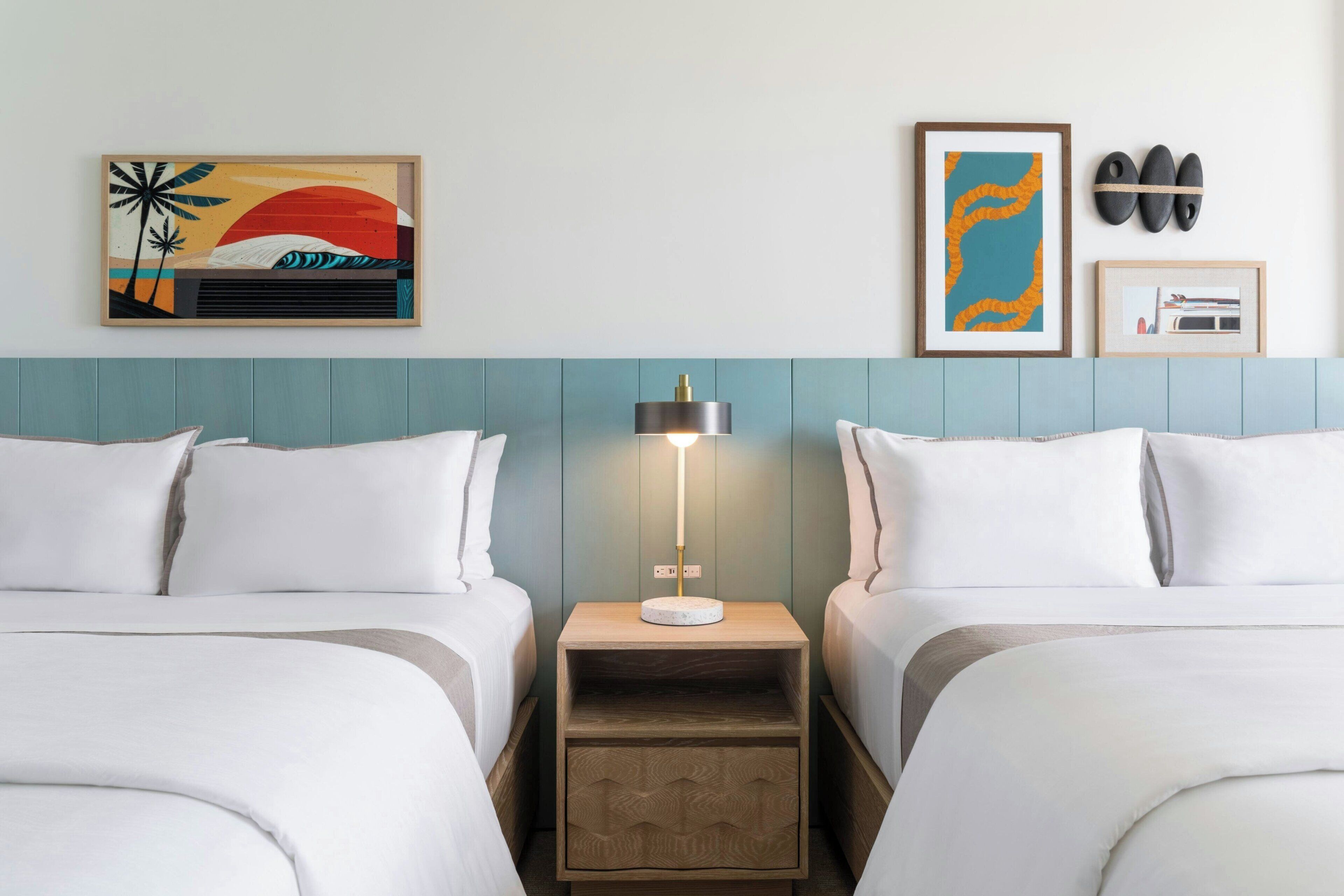 Premium bedding, pillowtop beds, in-room safe, desk