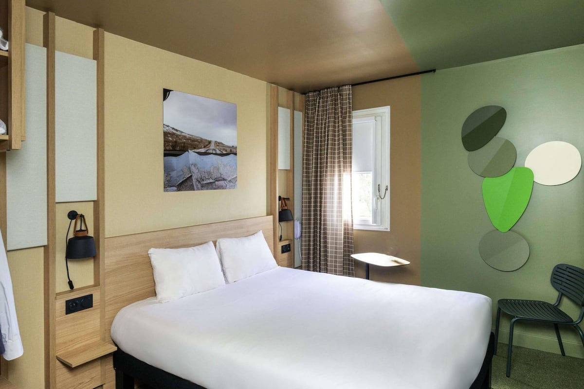 Premium bedding, laptop workspace, soundproofing, iron/ironing board