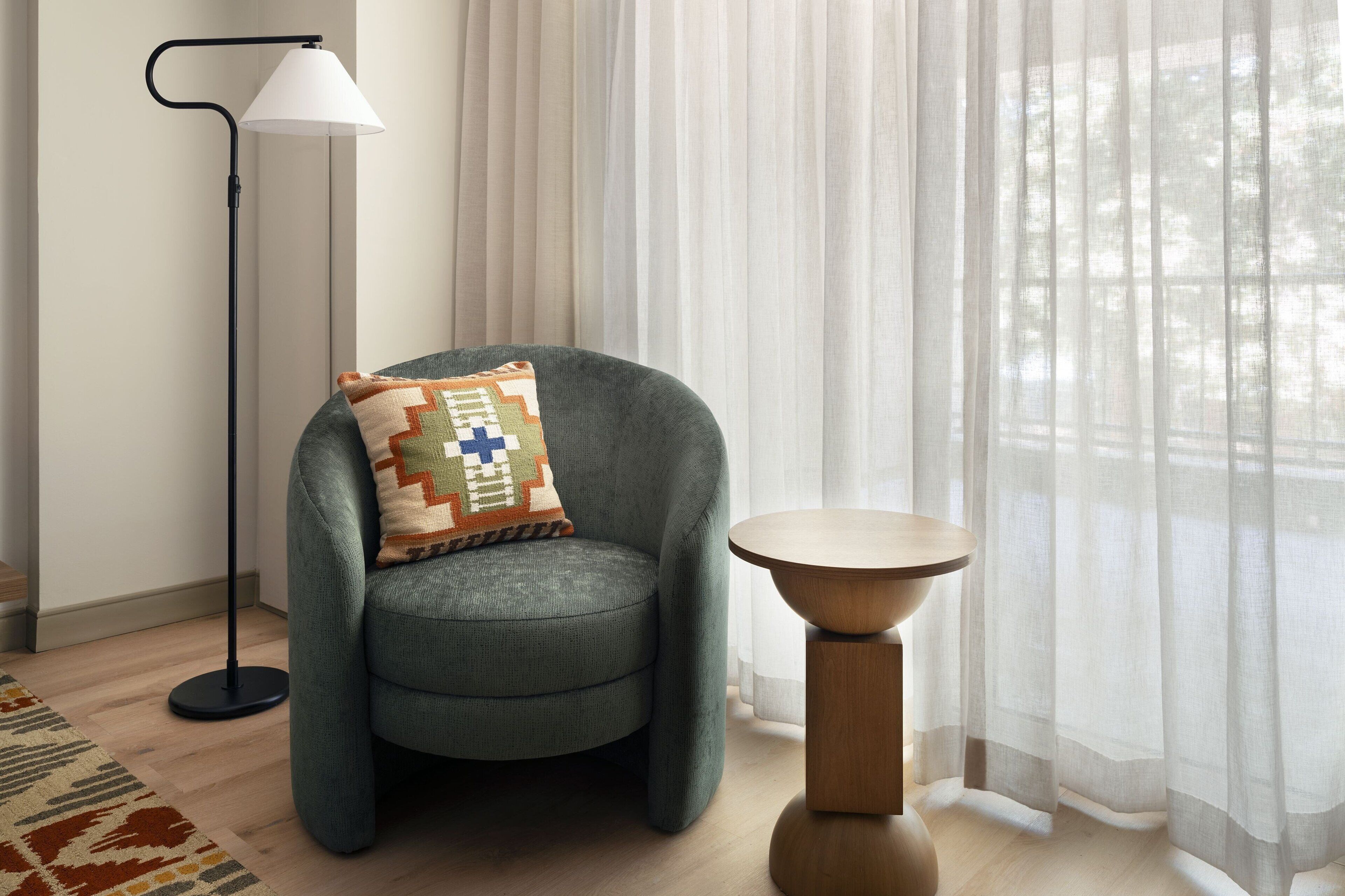 pillow-top beds, individually furnished, desk, blackout curtains