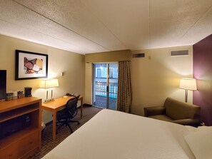 Room, 2 Queen Beds, Non Smoking, Pool View | Desk, iron/ironing board, free WiFi, bed sheets