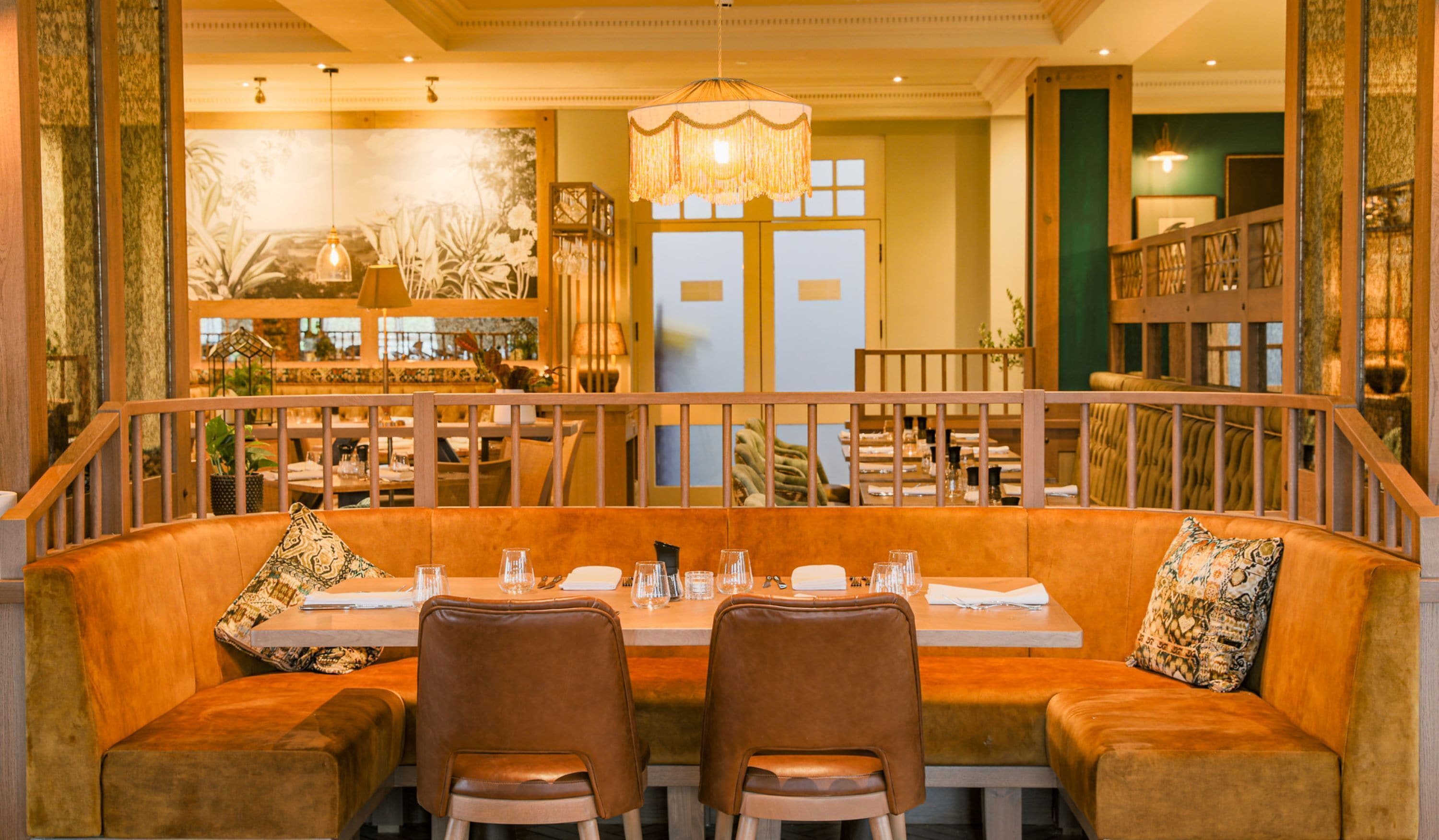 breakfast, lunch, dinner served; fusion cuisine, golf course views