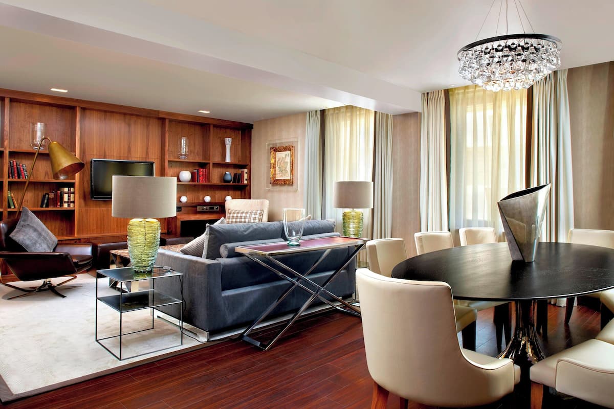 Grand Suite, 2 Bedrooms, Non Smoking | Living room | 94-cm LCD TV with premium TV channels, TV, pay films