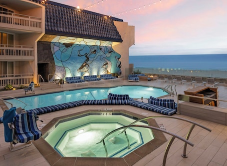 Outdoor pool, a heated pool. The Wayfarer San Diego
