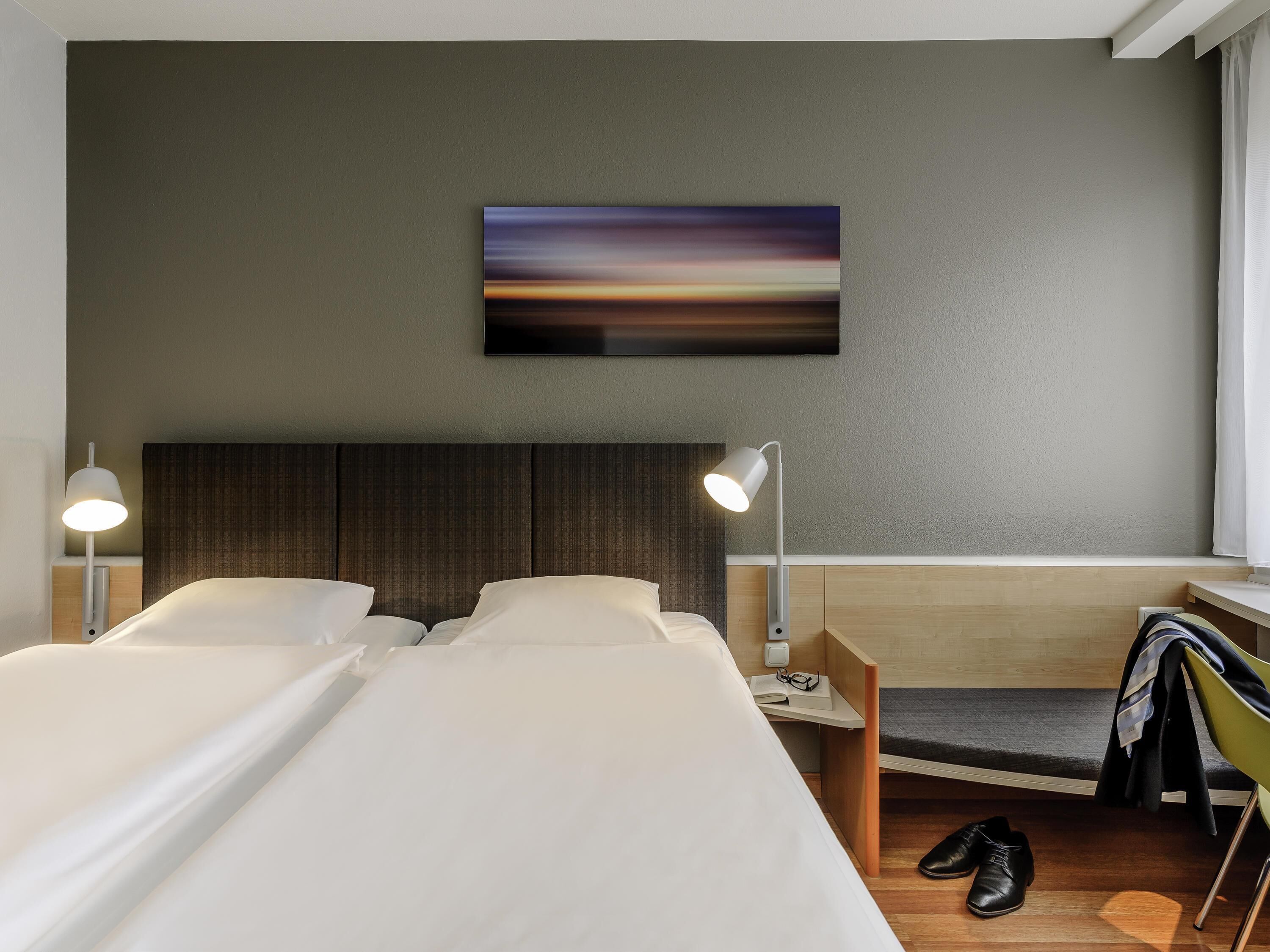 standard room, 2 single beds | hypo-allergenic bedding, pillow-top beds, desk, blackout curtains