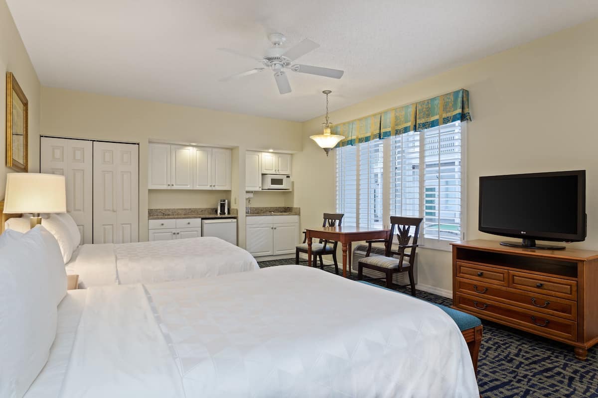 Premium Room, 2 Queen Beds | 1 bedroom, desk, iron/ironing board, free cots/infant beds