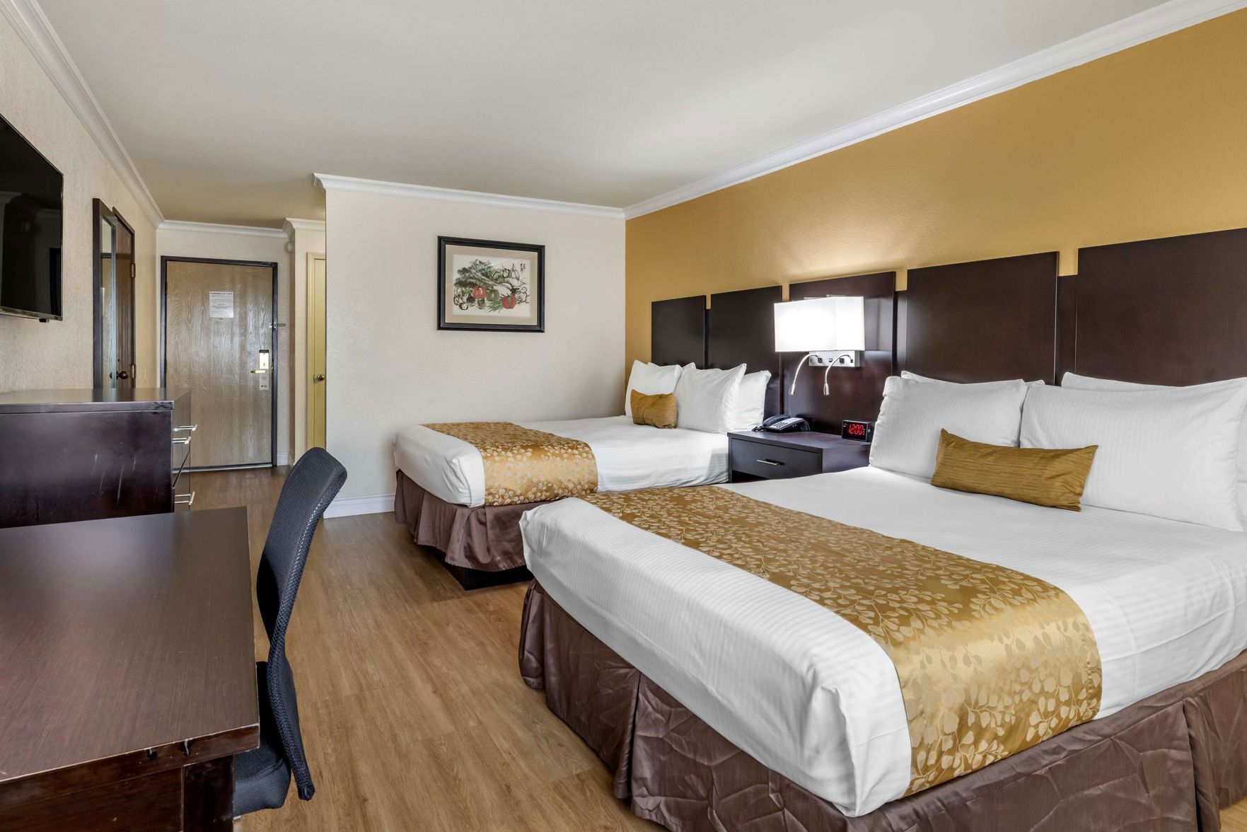 Pillow-top beds, in-room safe, desk, laptop workspace