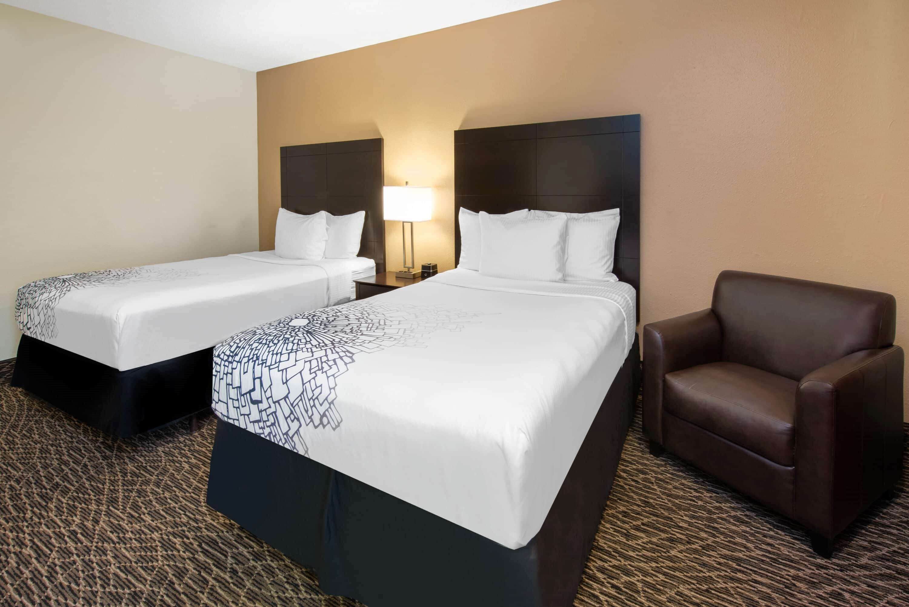 room, 2 double beds, non smoking | premium bedding, desk, laptop workspace, blackout curtains