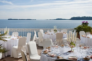 Outdoor wedding area