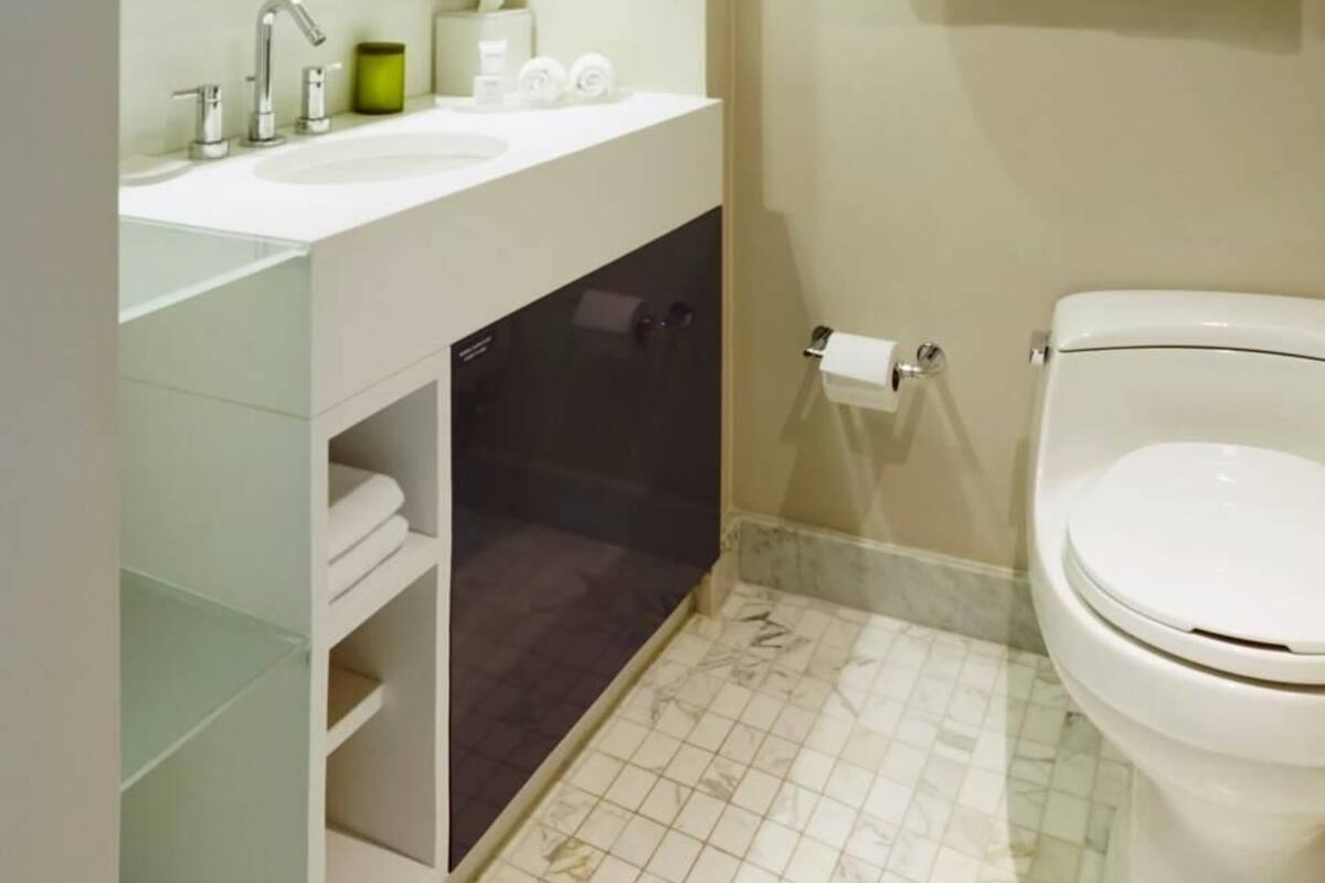 Ducha, artículos de higiene personal de diseño y secador de pelo