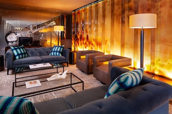 Hotel entrance and lobby at ANDAZ WEST HOLLYWOOD, BY HYATT