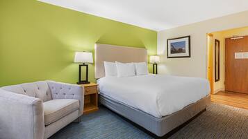 In-room safe, desk, laptop workspace, blackout curtains