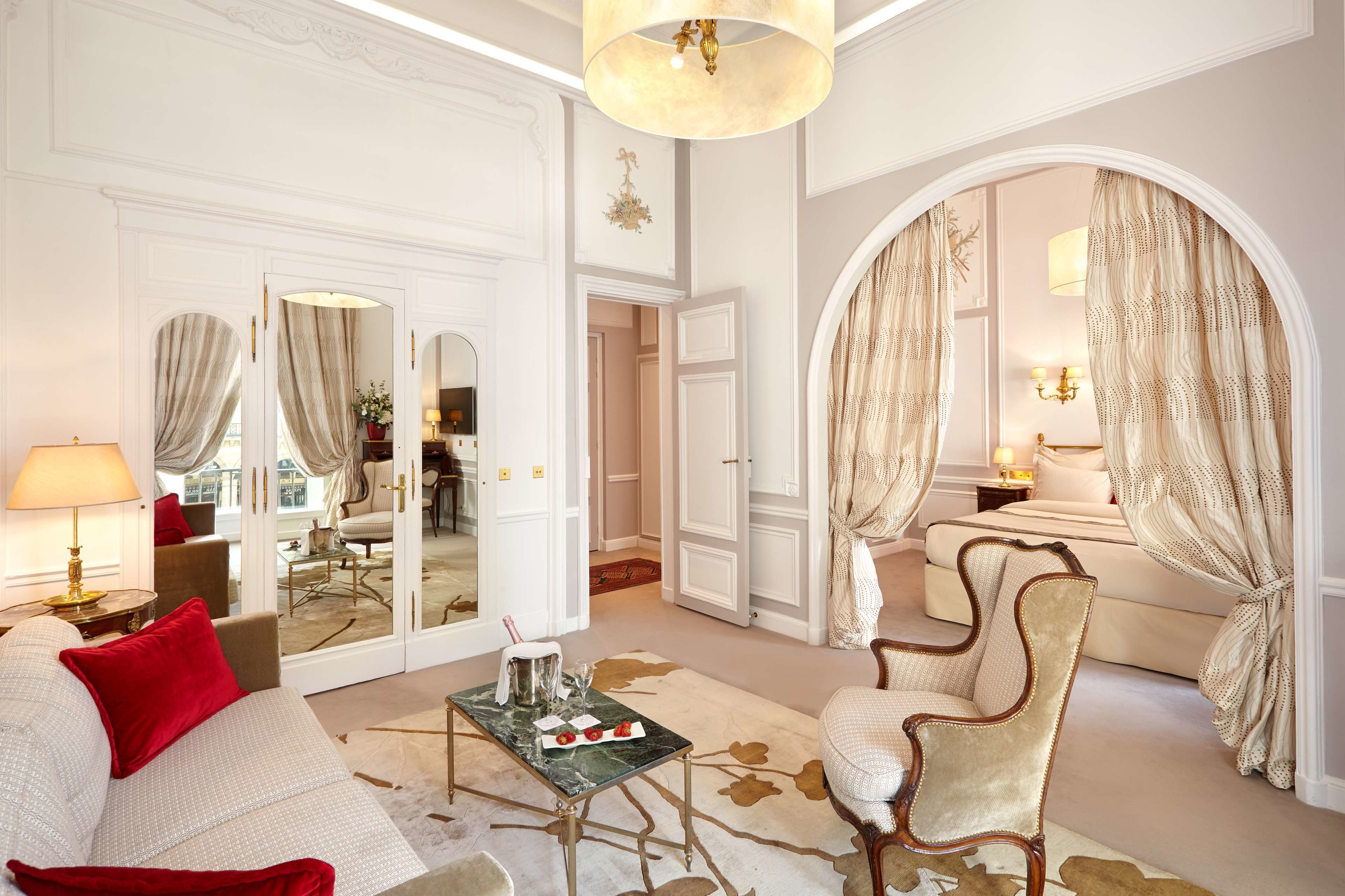eiffel tower suite | premium bedding, pillow-top beds, minibar, in-room safe