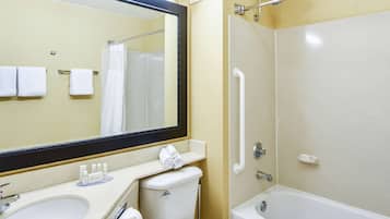 Free toiletries, hair dryer, towels